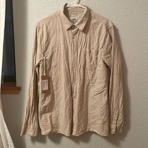 Rhythm. Mens linen button down - Cream - Size M